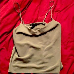 Olive Green Cowl Neck Top